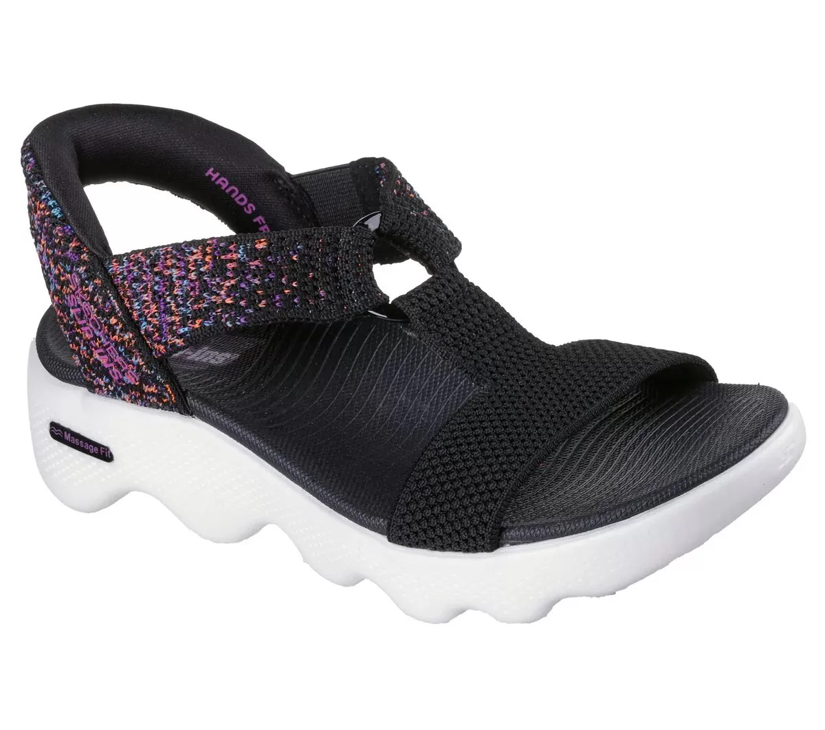 Skechers Slip-ins: GO WALK Massage Fit Sandal – Confetti Sky Skechers Slip-ins: GO WALK Massage Fit Sandal – Confetti Sky