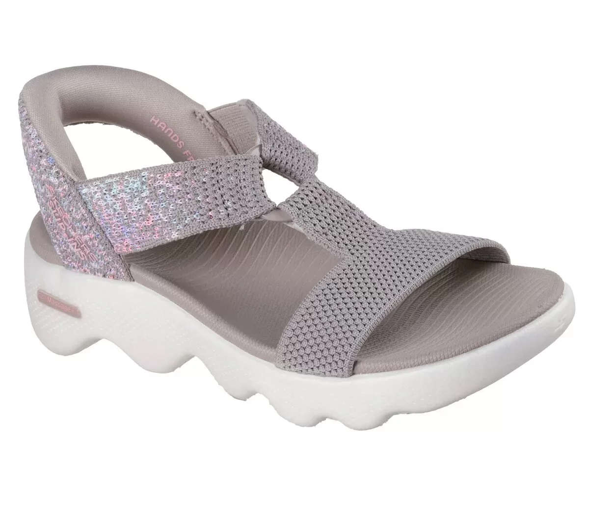 Skechers Slip-ins: GO WALK Massage Fit Sandal – Confetti Sky Skechers Slip-ins: GO WALK Massage Fit Sandal – Confetti Sky